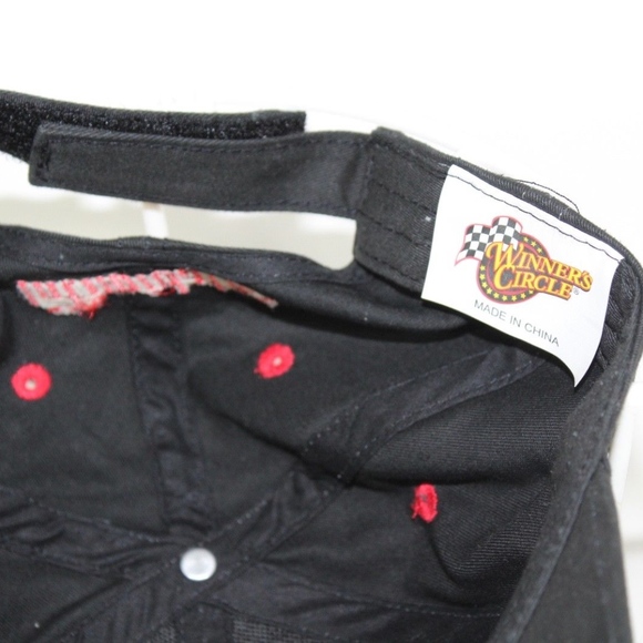 Vintage Dale Earnhardt Nascar Flames Hat Cap Black - Picture 6 of 7